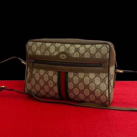 gucci Handbags - Pre Loved gucci Monogram Crossbody Bag Women brown | brown Shoulder Bags